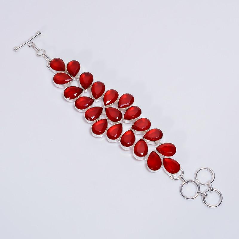 

Unisex Hammered Silver Link Bracelet with Toggle Clasp and Timeless Appeal