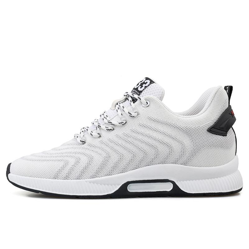 

Fashion Golden Sapling 2025 Spring Invisible Heighten Men s Shoes Breathable and Comfy Air Mesh Fashion Leisure Sneakers Man Footwear 44 белый