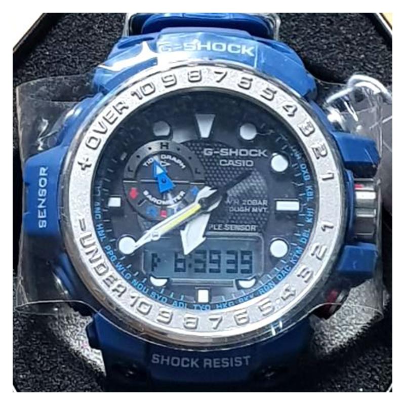 Casio G-SHOCK Marine Series Smart Tide Moon Age LED Light Smart Waterproof Solar Powered Six Bureau Radio Quartz Movement Japanese and GWN-1000-2AER