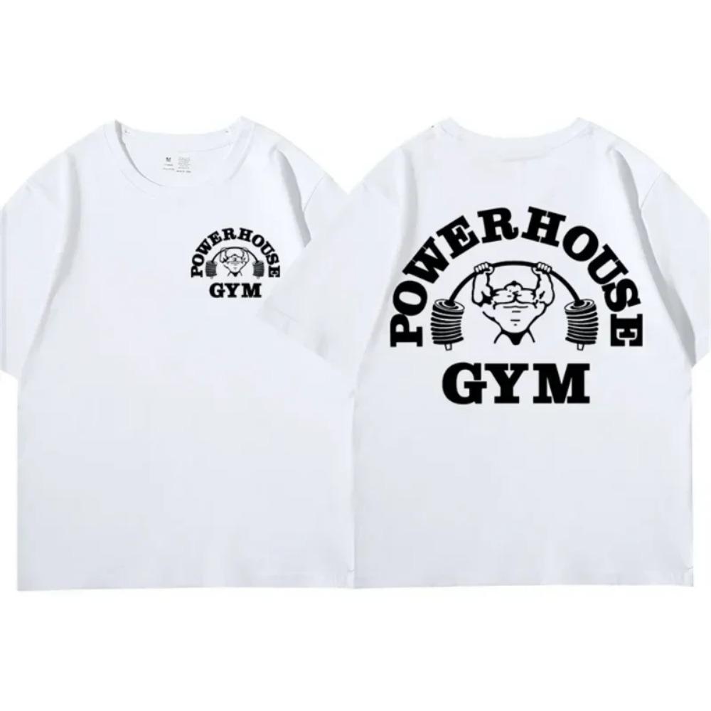 Summer Gym T-Shirts 100 Cotton Oversized Men T Shirt Graphic Print Sport Women's Tee High Quality Men's Clothes
