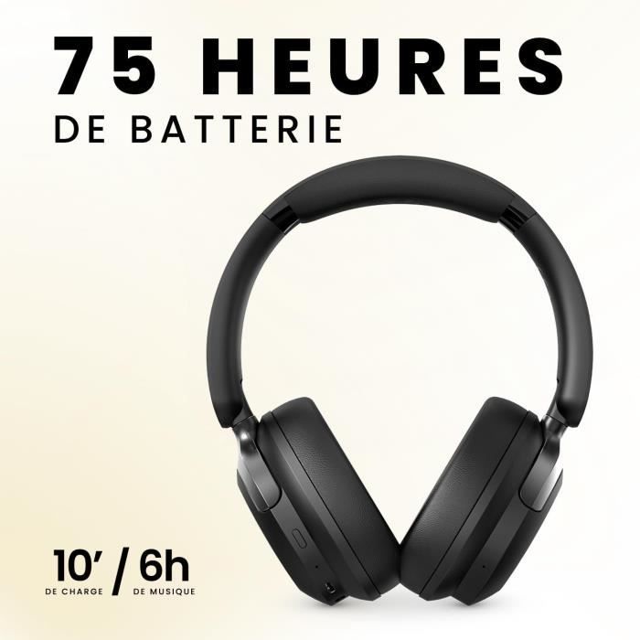 Casque sans Fil Bluetooth - SPC - Heron 2 Pro - 75h Autonomie - ANC - Double Connexion