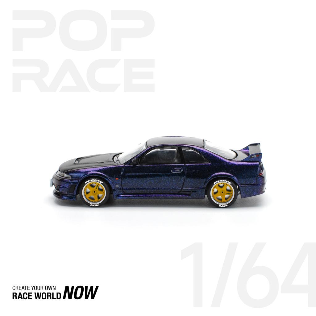 POP RACE Scale R33 Midnight Purple Finished Product PR640256 1/64 GT-R