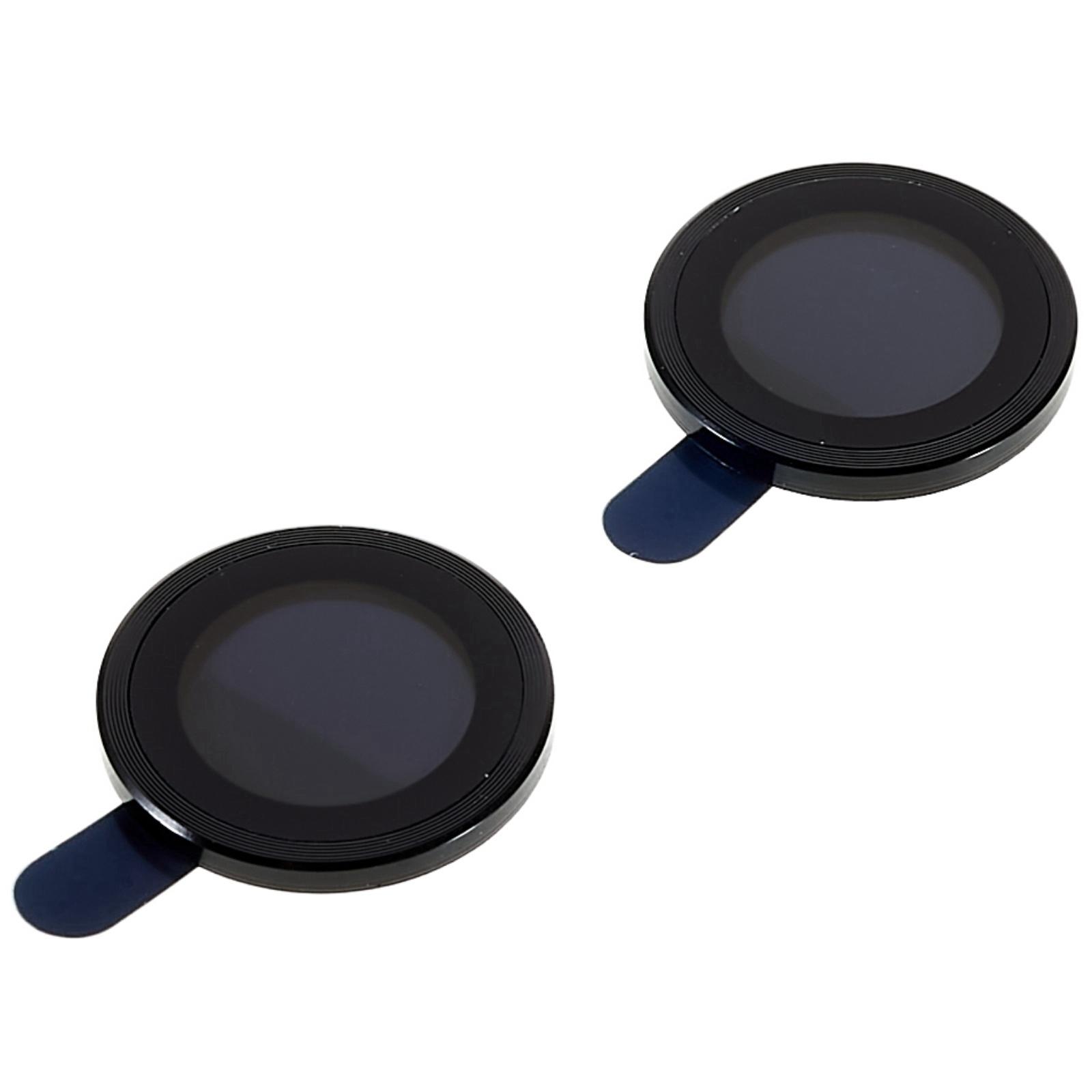 

1 Set Camera Lens Film for iPhone 14/14 Plus,Tempered Glass Aluminum Alloy Anti-scratch Camera Lens Protector Black