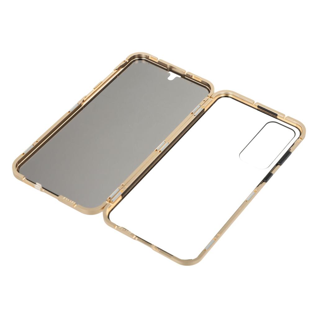 For Samsung Galaxy A55 5G Case with Anti-Spy Screen Protector Tempered Glass Metal Phone Cover Magnetic Clasp