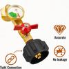 Adapter do tankowania zbiorników propanu 1 funtowy Konwerter z 20 funtów na 1 funt z zaworem manometrycznym Mosiężny kolanko 90 stopni Adapter do tankowania zbiornika propanu do grilla kuchenki kempingowej