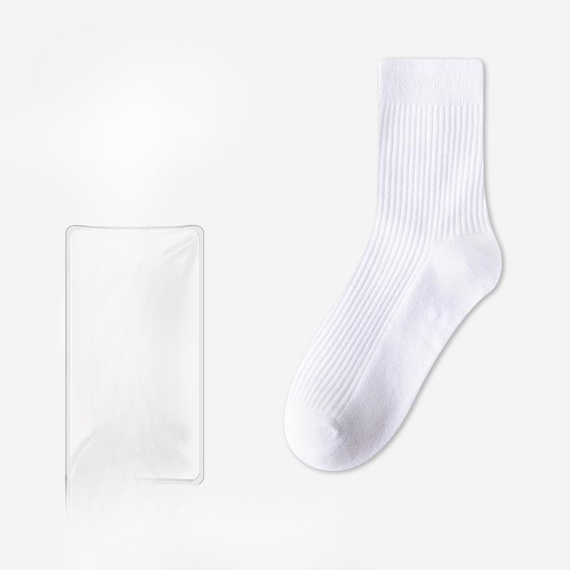 Men's Summer Fashion New Vertical Bar Anti Pilling Boneless Tube Cotton Socks