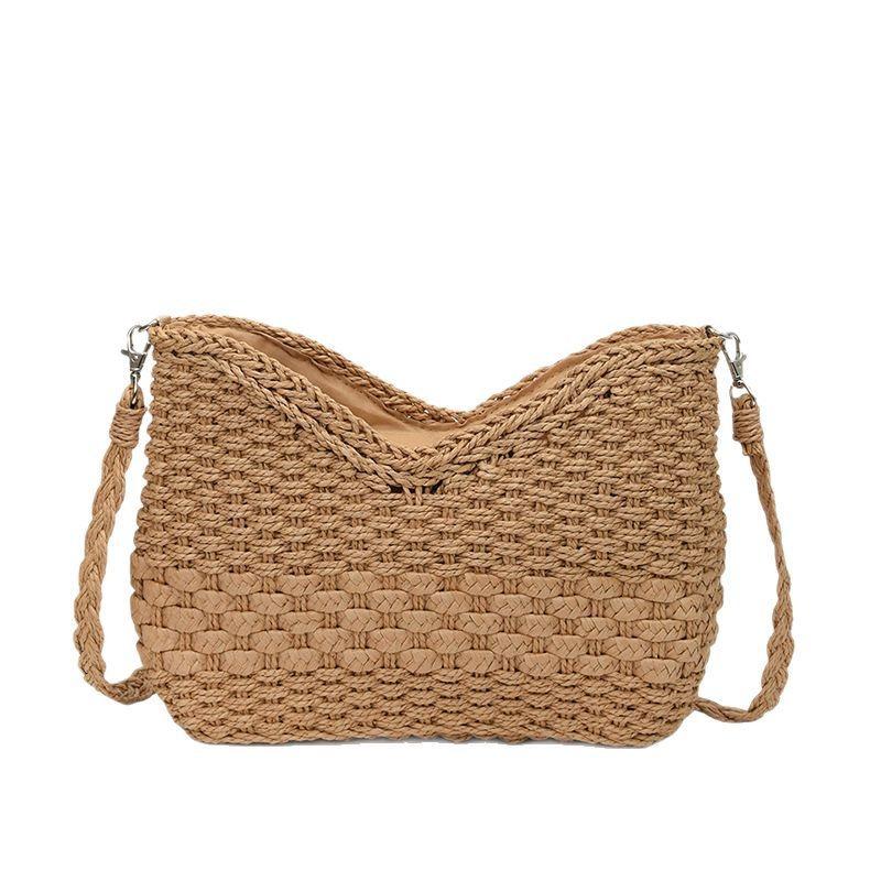 Underarm Woven Bag Women's Summer Seaside Vacation Casual Straw Bag New Fashion Simple Versatile Shoulder Bag