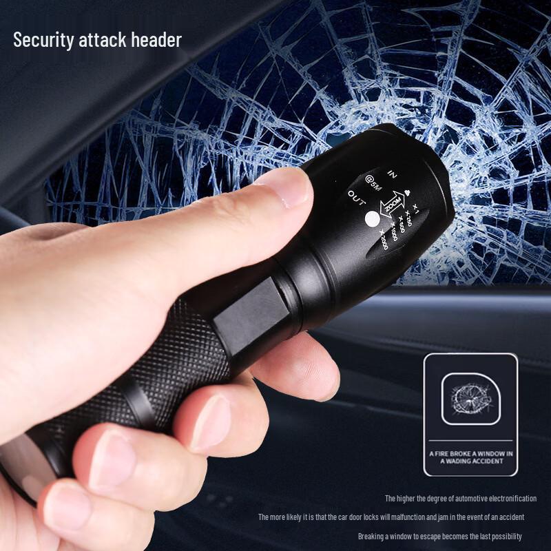 OEING T6 USB Rechargeable Zoom Flashlight