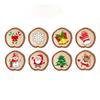 18pcs/set Vintage Christmas Tree Wood Pendant Cartoon Xmas Tree Hanging Ornament  New Year