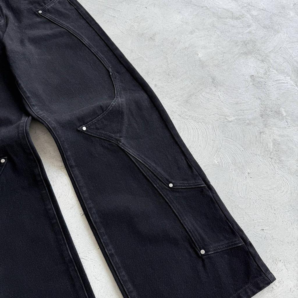 Jeans larghi Hip Hop Cavaliere Caduto Y2k Vintage Streetwear Harajuku Tasca Pantaloni Cargo Dritti Pantaloni di Jeans Unisex Uomo Donna