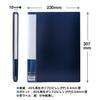 Plus Clear File Certified Plastic Lightweight Pocket 20 10 A4, Product, File, Pockets, Books, Navy, FC-220DN, 98-038×10