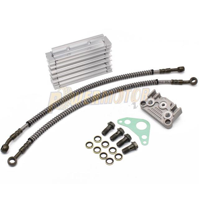 Engine For 125cc ATV Pit Bike Radiator CNC Oil Cooler Aluminium Kit For Pit Dirt Bike Motocross Motocycle Cooling Accessories