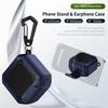 KEYSION Bluetooth Earphone Case for Samsung Buds 4 Pro Silicone+PC With Phone Stand Hook Shockproof Cover for Galaxy Buds4 4 Pro