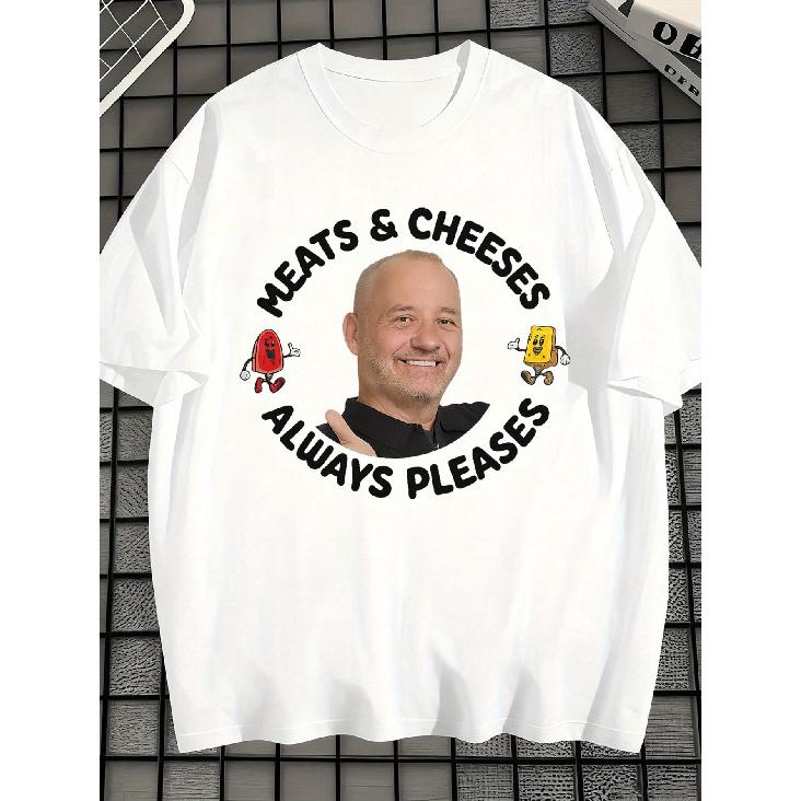 Cheap Shirts O-Neck Short Sleeve Meats Cheeses Always Pleases T-Shirt Bob Mortimer Richard Ayoade Comedy Quote Tee Funny Gift for Fans Of The Mighty S