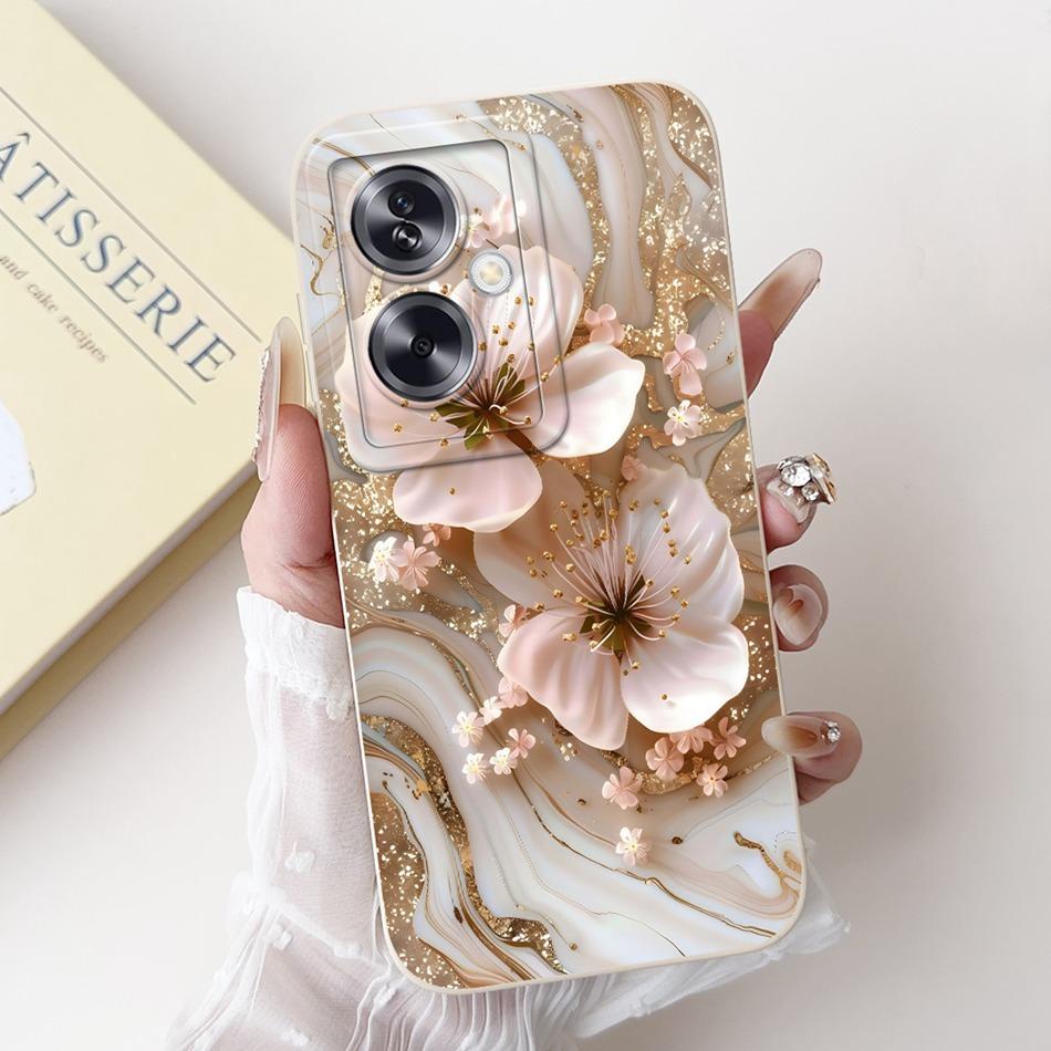 For OPPO A79 5G Beautiful Bow Rose Painting Phone Case For Oppo A79 5G CPH2553 CPH2557 Shockproof Soft Silicone Cases