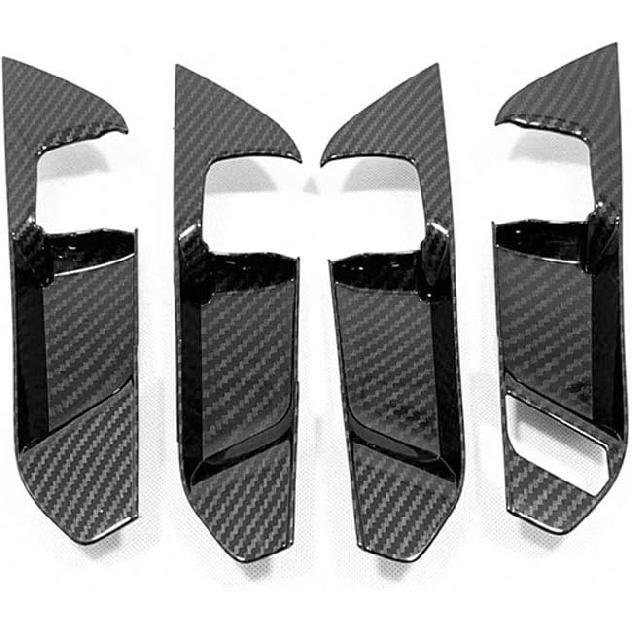 XITER 4pcs ABS Carbon Fiber Inner Door Handle Decoration Cover Door Bowl Trim for Toyota RAV4 2019 2020 2021 2022 2023 2024 2025