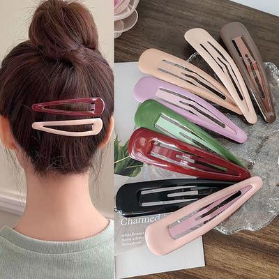 Bunte 10cm Einfarbig Simpl Große Solide Legierung BB Haarspangen für Mädchen Frauen Vintage Koreanischer Stil Haarnadel Haarschmuck