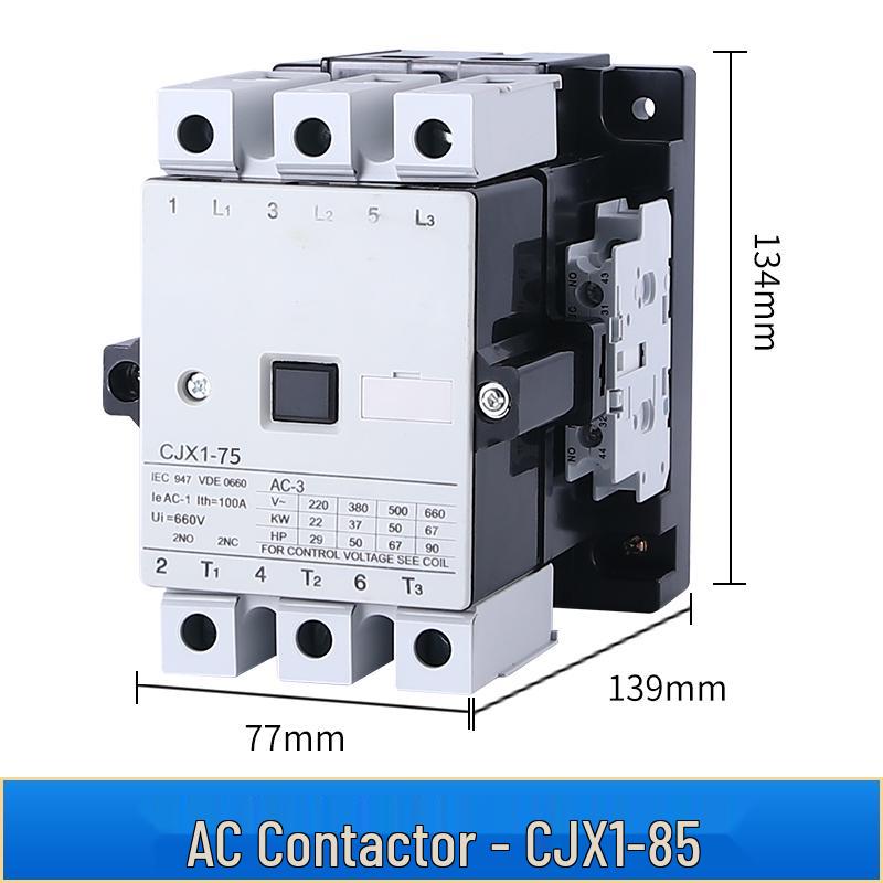 Silver Contacts AC Contactor CJX1-63: 75-400A, 380V