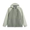 Li Ning CF Su Wan Long Jia Protection Series Waterproof Windproof Outdoor Hiking Hard Shell Jacket Unisex Jacket Screw-Smoke-Green AEMU049-5