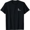Flying Goose Animal Badge Patch Line Art Icon Outline Gift T-Shirt