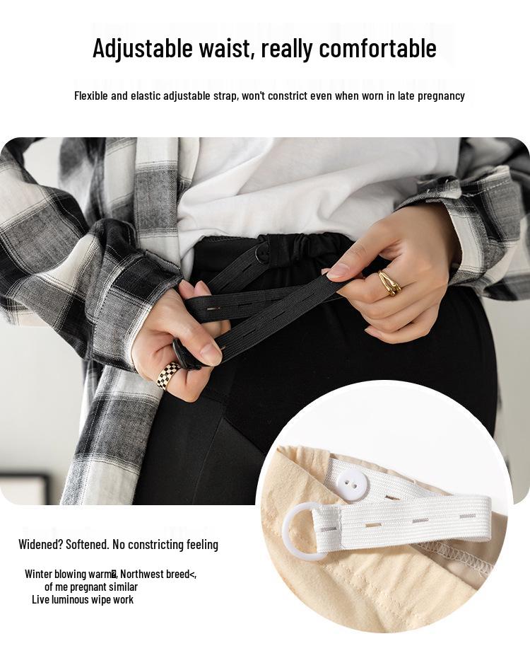 1683 Spring Maternity Straight-Leg Support Belly Nine-Point Casual Pants