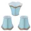 3Pcs Fabric Lampshade ClipType Modern European Style E14 Lamp Cover for Home Hotel KTV Green