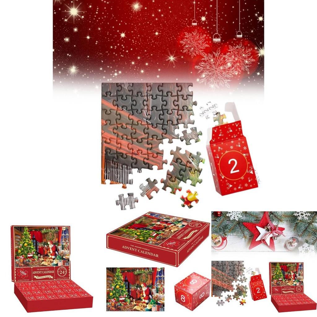 Vibrant Christmas Jigsaw Puzzle Advent Calendar Made From Premium Paper With 1008 Pieces