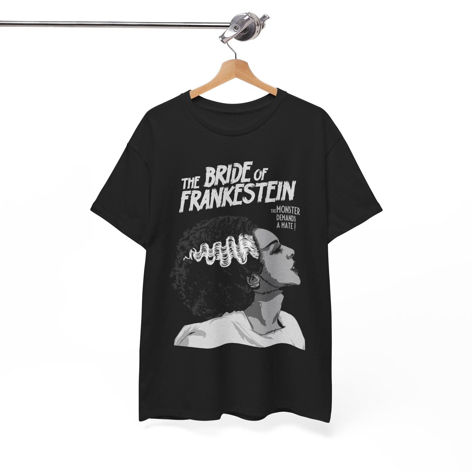 The Bride of Frankenstein T-shirt, Halloween Horror classic Movie, Unisex Tee S