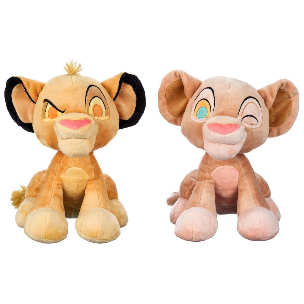 Set oficial de pluș Simba și Nala din Magazinul Disney - Regele Leu Ediția aniversară de 30 de ani - Pereche mică de lei de colecție de 28 cm