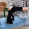 Women Convertible Winter Gloves Warm Touchscreen Gloves 2-in-1 Knitted Stretchy Texting Gloves for Daily Outings Driving