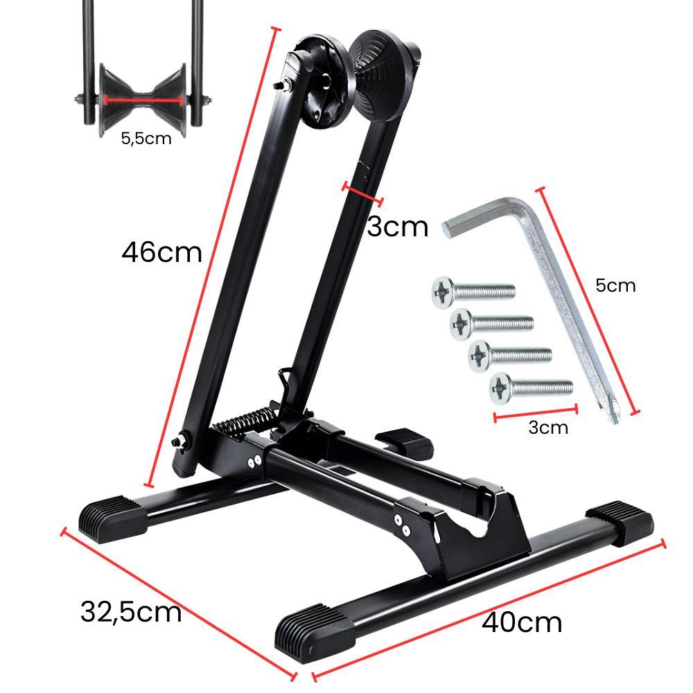 Bicycle stand, parking rear, front wheel, stable, foldable, 20-27.5”