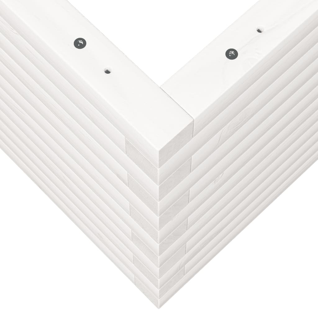 White Planting Box 90 X 60 X 45.5 Cm Solid Pine Wood