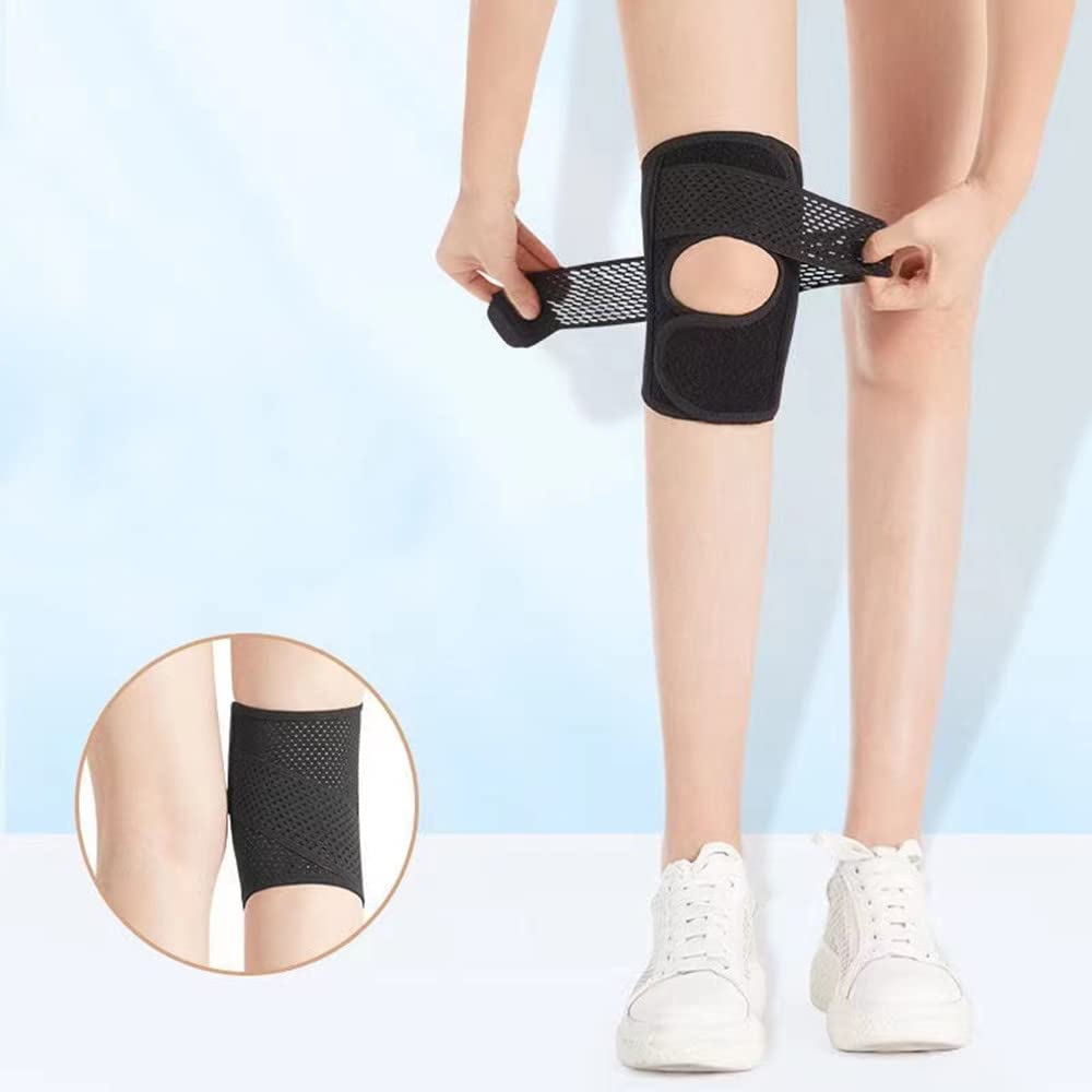 1PC Knee Brace with Side Stabilizers Relieve Meniscus Tear Joint Pain Sports Injuries Breathable Adjustable Running Workout