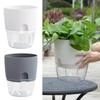 Self Watering Hydroponic Flowerpot Pots For Plants Garden Pots Double Layer Flower Pot With Water Inlet Plastic Potted Planter
