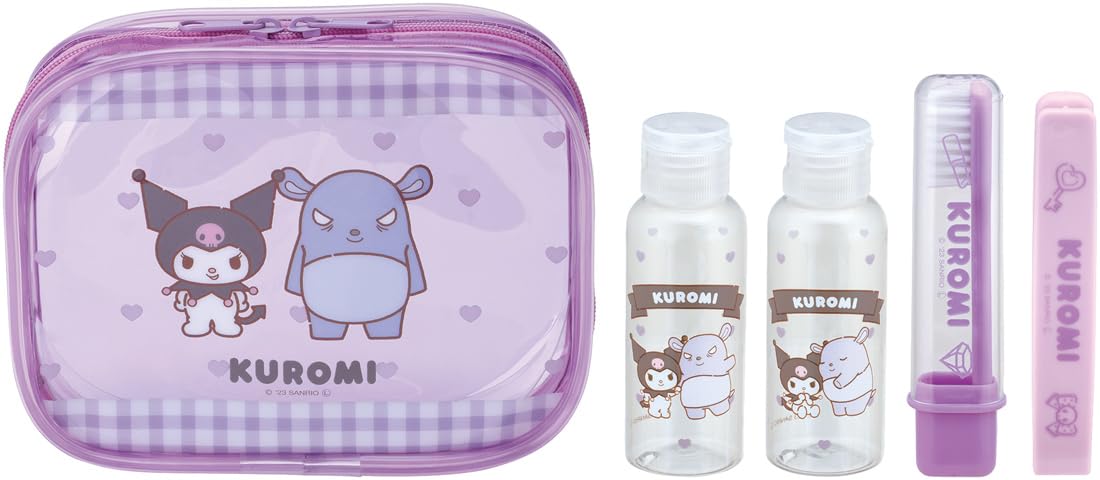 

Набор для путешествий фигуриста с и Куроми Sanrio Зубная щетка, Расческа, Косметичка, Бутылка, Друзья, TRVS1-A