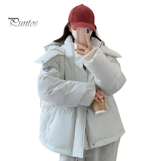 

Зимнее пуховое пальто с утеплителем, капюшоном, воротником-стойкой, застежкой-молнией, карманами, парка, ветрозащитная, сохраняющая тепло, повседневная верхняя одежда для холодной погоды, хлопковая куртка S белый