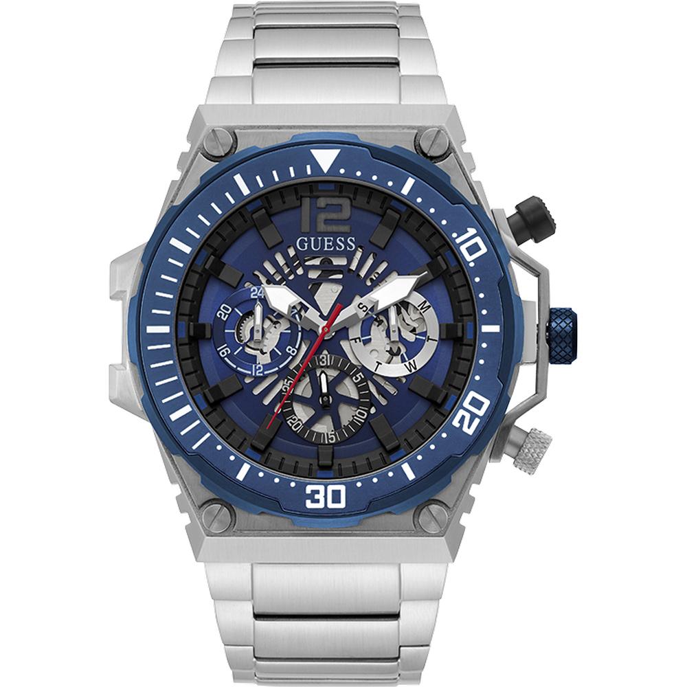GUESS Exposure Blue Stainless Steel Men s Quartz Watch GW0324G1 синий