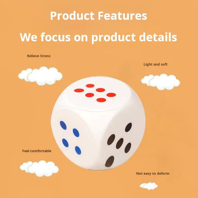 Dadi Morbidi Kawaii Morbidi a Lenta Risalita Dadi Grandi a 6 Facce con Punti Sollievo dallo Stress Giocattoli per Bambini Collezione Oggetti di Scena Decorativi
