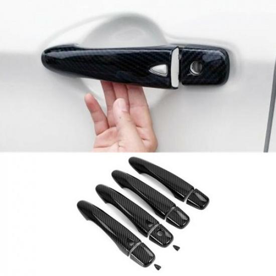 ABS Carbon Fiber Car Door Handle Cover Trim For Nissan Rogue Sport 17+ Versa 20+