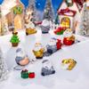Resin Christmas Figurines Accessories Cartoon Santa Statue Miniature Santa Claus  Party Supplies