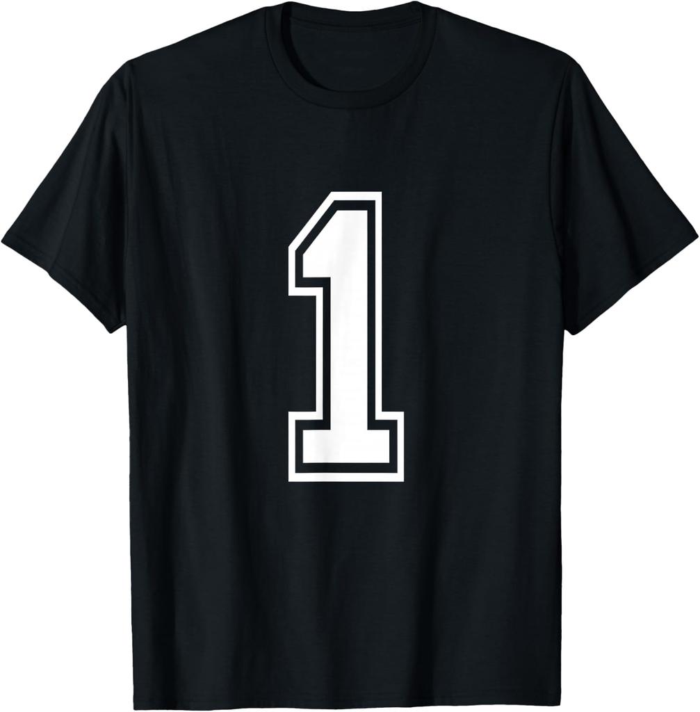 Maglietta Numero 1 Compleanno Maglia Sportiva Varsity