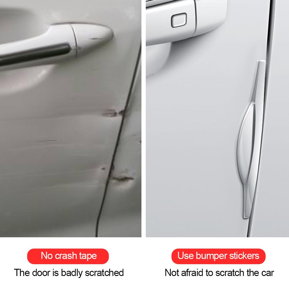 4 stk Universell Bil Dørkant Skrapebeskyttelse Støtfangerbeskyttere Beskyttelse Bakspeil Beskyttelsesklistremerke Beskyttende