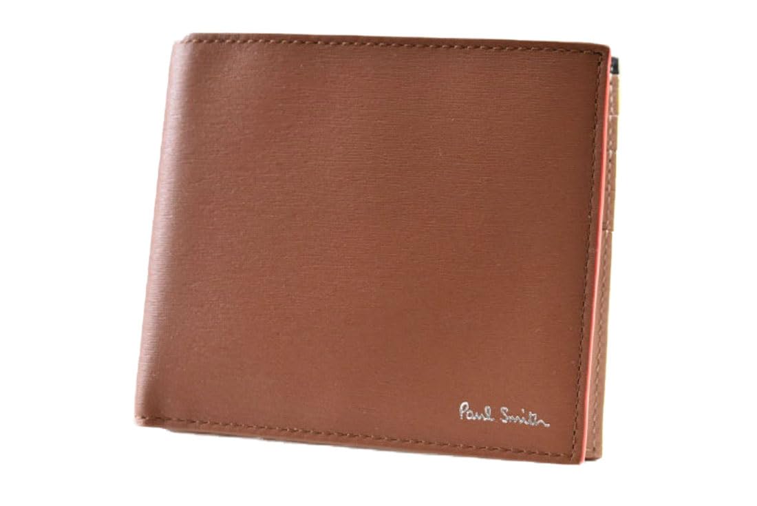 

Paul Smith Тонкий бифолд из зернистой кожи, с оригинальной коробкой, мужской кошелек, Италия, Кожа, Коричневый,