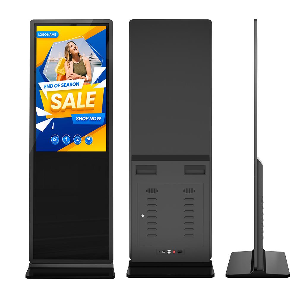 MWE LCD 43/49/55/65 Inch Floor Standing LCD Advertising Video Player Android Indoor Touch Screen Digital Signage and Display