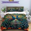 3pcs Peacock Garden Fountain Duvet Cover Set, Cover For Bedroom Guest Room (1 Duvet Cover + 2 Pillowcase, Without Quilt),  yy250922132