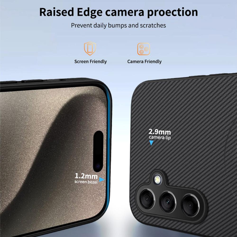 For Samsung Galaxy A13 A14 A22 A32 A33 A34 A52 A52S A53 A54 A72 A73 Case Magnetic Carbon Fiber Texture Leather Shockproof Cover