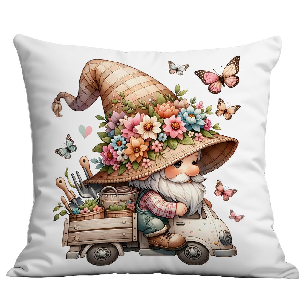 New Watercolor Spring Garden Elf Pillowcase Home Sofa Cushion Pillowcase