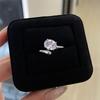 OEVAS 1.5CT 4.5CT Oval Cut Moissanite Rings For Women Adjustable S925 Silver One Size Wedding Band Fine Jewelry