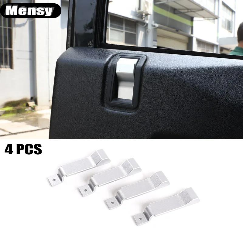 For Land Rover Defender 90 110 130 2004-2019 Aluminum Alloy Car Door Lock Pin Inner Handle Frame Decoration Cover Car Accessory