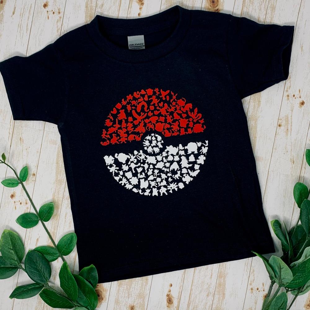Teenage Pok É Mon T-shirt, Children's Cartoon Printed T-shirt,soft Cotton Short Sleeved Casual Daily Wear,fashion Children's Top